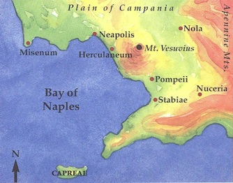 Map of the Bay of Naples