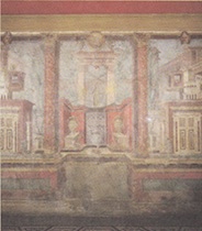 wall painting of architectural scene